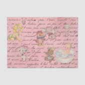 Baby shower Decoupage  Pink Girl Tissuepapier (Voorkant)