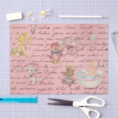 Baby shower Decoupage  Pink Girl Tissuepapier (Craft)