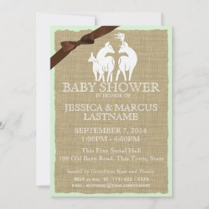 Baby shower Deer en Burlap Kaart