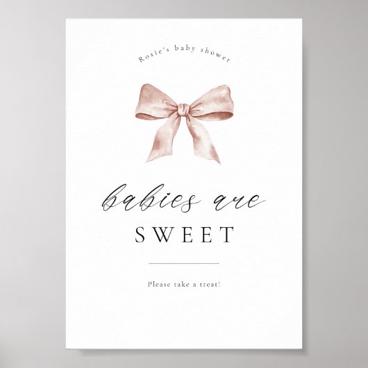 Baby shower dessert tafel teken met boog ontwerp poster (Voorkant)