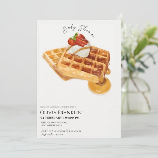 Baby shower dessert thema kaart (Staand voorkant)