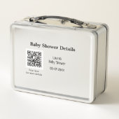 BABY SHOWER DETAILS QR SCAN CODE MINIMAL MODERN RU (Achterkant)