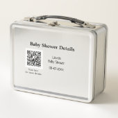 BABY SHOWER DETAILS QR SCAN CODE MINIMAL MODERN RU (Voorkant)