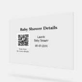 BABY SHOWER DETAILS QR SCAN CODE MINIMAL MODERN RU ACRYL BORD (Hoek)