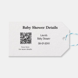 BABY SHOWER DETAILS QR SCAN CODE MINIMAL MODERN RU CADEAULABEL