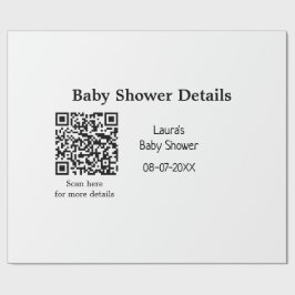BABY SHOWER DETAILS QR SCAN CODE MINIMAL MODERN RU CADEAUPAPIER