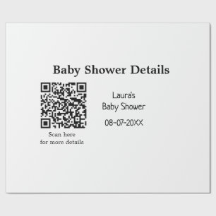 BABY SHOWER DETAILS QR SCAN CODE MINIMAL MODERN RU CADEAUPAPIER