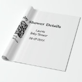 BABY SHOWER DETAILS QR SCAN CODE MINIMAL MODERN RU CADEAUPAPIER (Uitgerold)