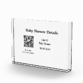BABY SHOWER DETAILS QR SCAN CODE MINIMAL MODERN RU FOTOBLOKKEN (Rechts)