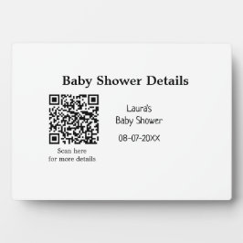 BABY SHOWER DETAILS QR SCAN CODE MINIMAL MODERN RU FOTOPLAAT