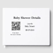 BABY SHOWER DETAILS QR SCAN CODE MINIMAL MODERN RU GASTENBOEK (Voorkant)