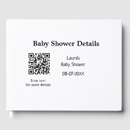 BABY SHOWER DETAILS QR SCAN CODE MINIMAL MODERN RU GASTENBOEK
