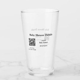 BABY SHOWER DETAILS QR SCAN CODE MINIMAL MODERN RU GLAS