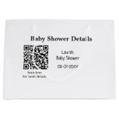 BABY SHOWER DETAILS QR SCAN CODE MINIMAL MODERN RU GROOT CADEAUZAKJE (Voorkant)