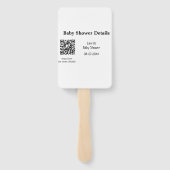BABY SHOWER DETAILS QR SCAN CODE MINIMAL MODERN RU HANDWAAIER (Achterkant)