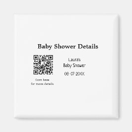 BABY SHOWER DETAILS QR SCAN CODE MINIMAL MODERN RU MAGNEET