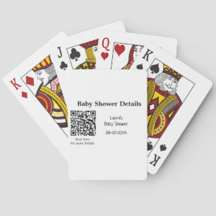 BABY SHOWER DETAILS QR SCAN CODE MINIMAL MODERN RU POKERKAARTEN