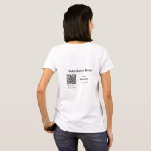 BABY SHOWER DETAILS QR SCAN CODE MINIMAL MODERN RU T-SHIRT (Achterkant volledig)