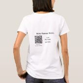 BABY SHOWER DETAILS QR SCAN CODE MINIMAL MODERN RU T-SHIRT (Achterkant)