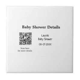 BABY SHOWER DETAILS QR SCAN CODE MINIMAL MODERN RU TEGELTJE