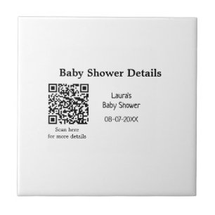 BABY SHOWER DETAILS QR SCAN CODE MINIMAL MODERN RU TEGELTJE