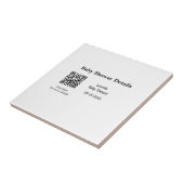 BABY SHOWER DETAILS QR SCAN CODE MINIMAL MODERN RU TEGELTJE (Zijkant)