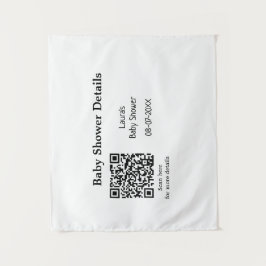 BABY SHOWER DETAILS QR SCANCODE MINIMAAL MODERN RU WANDKLEED