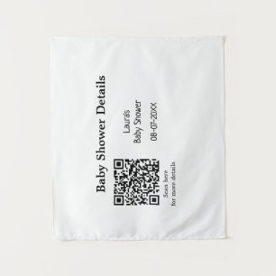 BABY SHOWER DETAILS QR SCANCODE MINIMAAL MODERN RU WANDKLEED