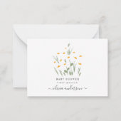 baby shower diaper  notitiekaartje (Achterkant)