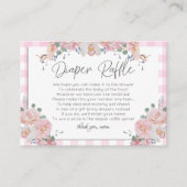 Baby shower Diaper Raffle | BOHO Baby shower Roze Informatiekaartje (Voorkant)