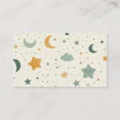 Baby Shower Diaper Raffle Card–Boho Stars & Moons Informatiekaartje (Achterkant)