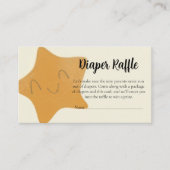 Baby Shower Diaper Raffle Card–Boho Stars & Moons Informatiekaartje (Voorkant)
