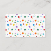 Baby Shower Diaper Raffle Card–Bright Stars Informatiekaartje (Achterkant)