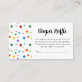 Baby Shower Diaper Raffle Card–Bright Stars Informatiekaartje (Voorkant)