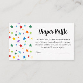 Baby Shower Diaper Raffle Card–Bright Stars Informatiekaartje