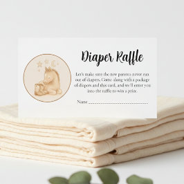 Baby Shower Diaper Raffle Card – Cute Foal Informatiekaartje