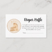 Baby Shower Diaper Raffle Card – Cute Foal Informatiekaartje (Voorkant)