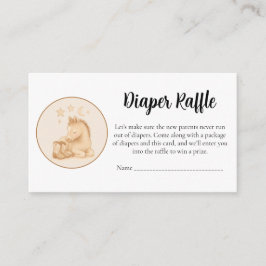 Baby Shower Diaper Raffle Card – Cute Foal Informatiekaartje
