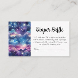 Baby Shower Diaper Raffle Card–Starry Sky Informatiekaartje