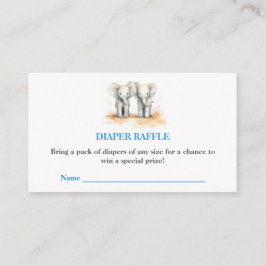 Baby Shower Diaper Raffle Card – Twins Baby Shower Informatiekaartje