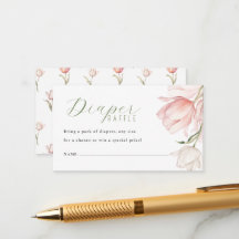 Baby Shower Diaper Raffle Floral