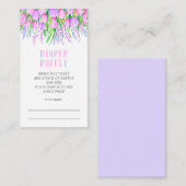 Baby shower Diaper Raffle Floral Lavender Tulips Informatiekaartje (Voorkant / Achterkant)