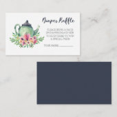 baby shower Diaper Raffle Informatiekaartje (Voorkant / Achterkant)