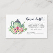 baby shower Diaper Raffle Informatiekaartje (Voorkant)