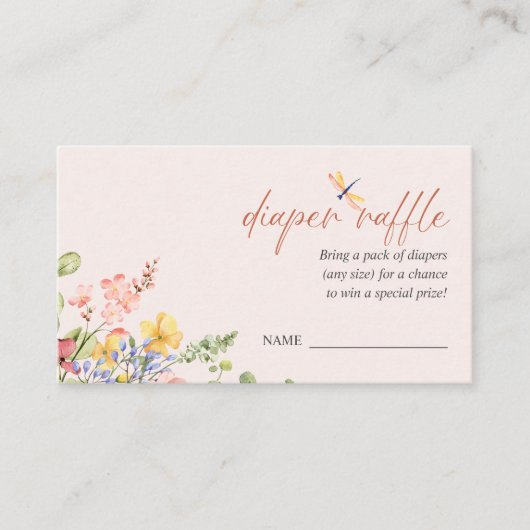 BABY SHOWER DIAPER RAFFLE INFORMATIEKAARTJE (Voorkant)