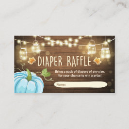 Baby shower Diaper Raffle Kaart Rustic Pumpkin