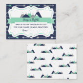 baby shower Diaper Raffle-kaartje Informatiekaartje (Voorkant / Achterkant)