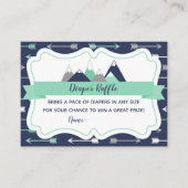 baby shower Diaper Raffle-kaartje Informatiekaartje (Voorkant)