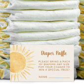 Baby shower Diaper Raffle Sunshine Informatiekaartje