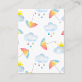 baby shower Diaper Raffle Ticket | Baby Sprinkle Informatiekaartje (Achterkant)